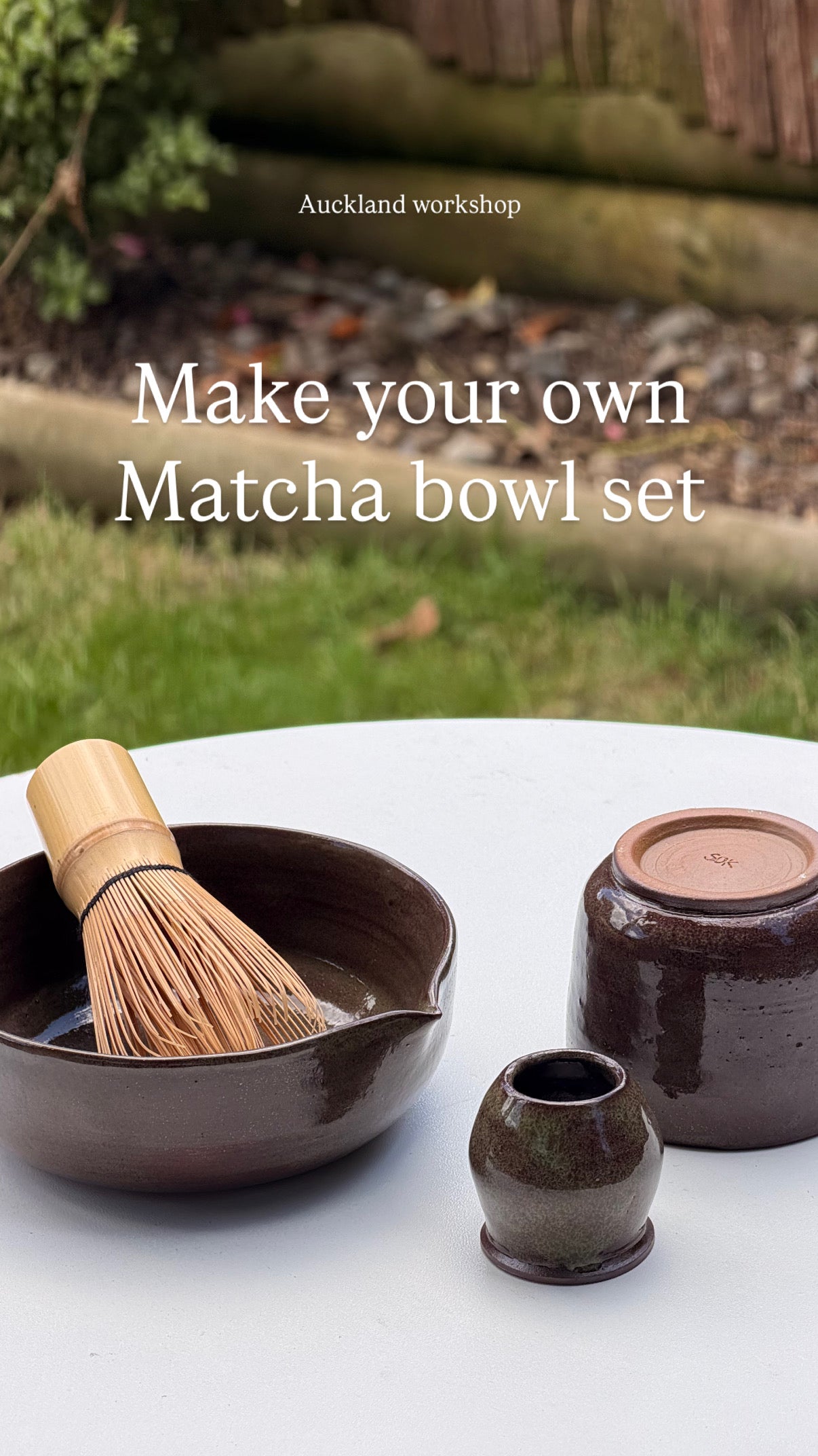 Matcha Pottery Workshop | Handbuild a Matcha Bowl & Chasen Holder - Auckland