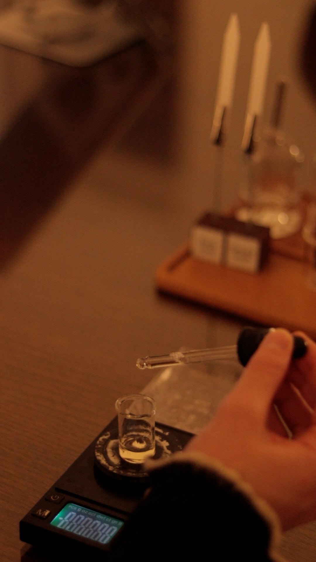 Creating a custom fragrance blend at Sok Studios perfume workshop Auckland